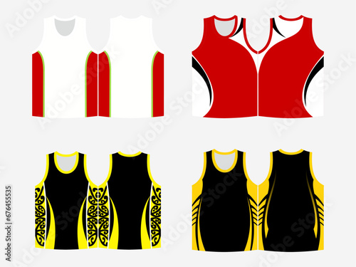 SPORTS AUTHLETIC SINGLET PACK OF 4 ARTWORK MOCKUP LATEST DESIGNS 