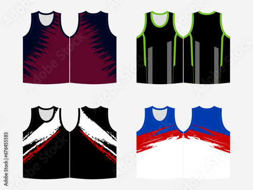 SPORTS AUTHLETIC SINGLET PACK OF 4 ARTWORK MOCKUP LATEST DESIGNS 