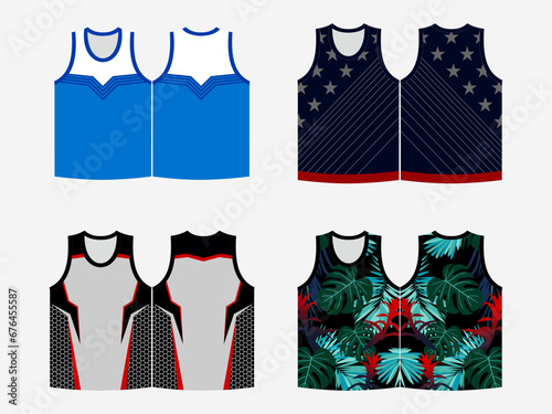 SPORTS AUTHLETIC SINGLET PACK OF 4 ARTWORK MOCKUP LATEST DESIGNS 