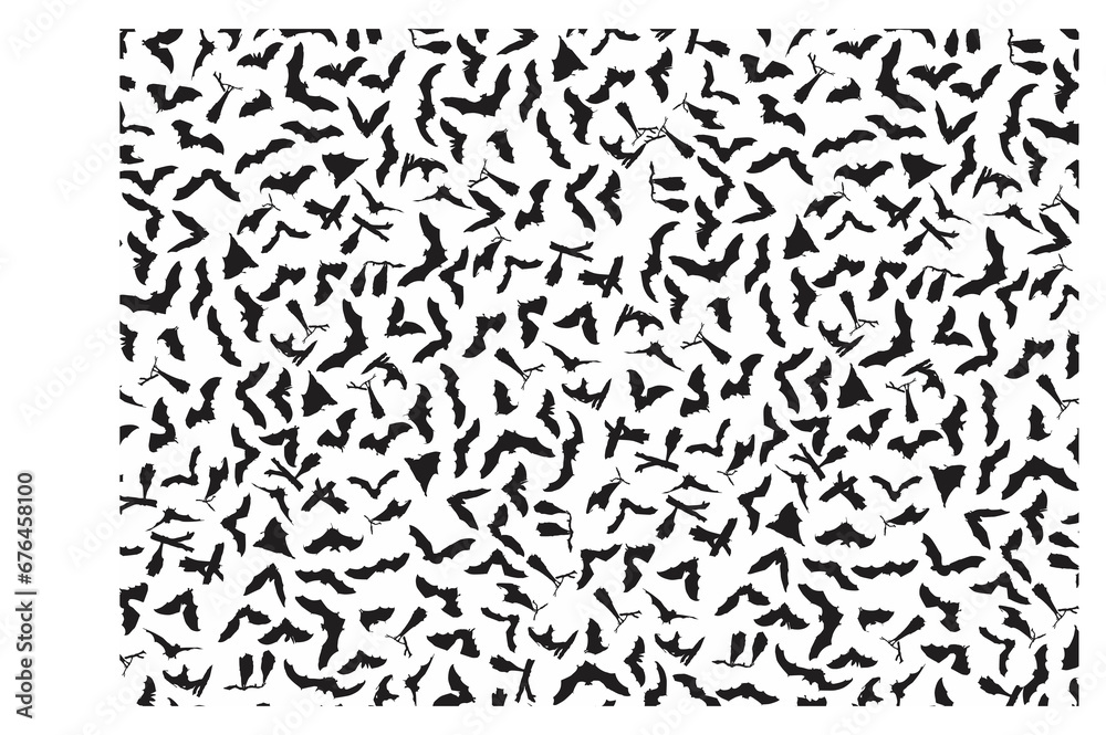 Bat Silhouette Pattern Background Bat Silhouette Pattern Background