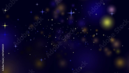 4K gold and blue particles awards background with motion graphics | Shimmering glittering particles with bokeh | Modern, christmas, new year, holiday, Event, wedding and birthday party background