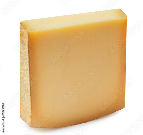 Comte cheese - Cow's  French Cheese isolated on white background.