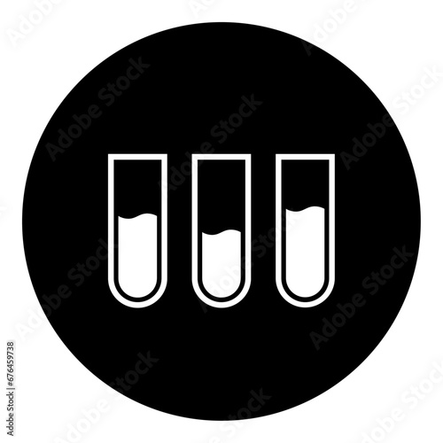 A water game symbol in the center. Isolated white symbol in black circle. Vector illustration on white background