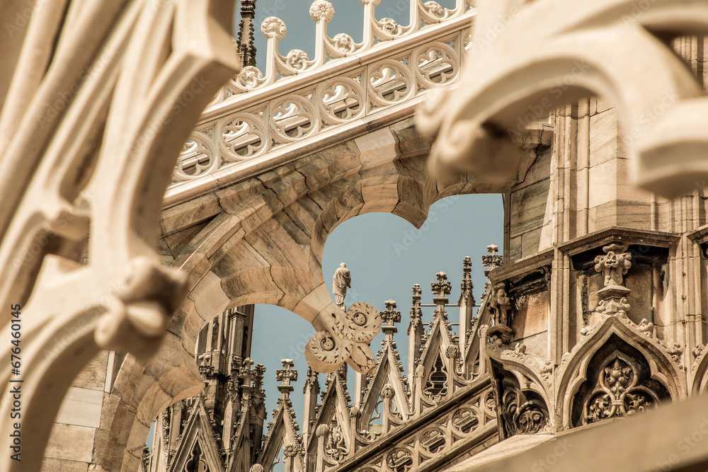 Fototapeta premium Roof of Milan Cathedral Duomo di Milano