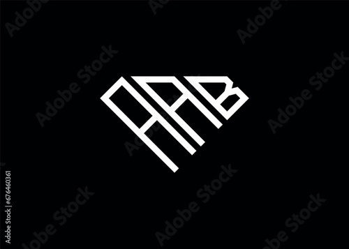 Modern letter A A B diamond shape logo And initial monogram A A B letter logo vector template.
