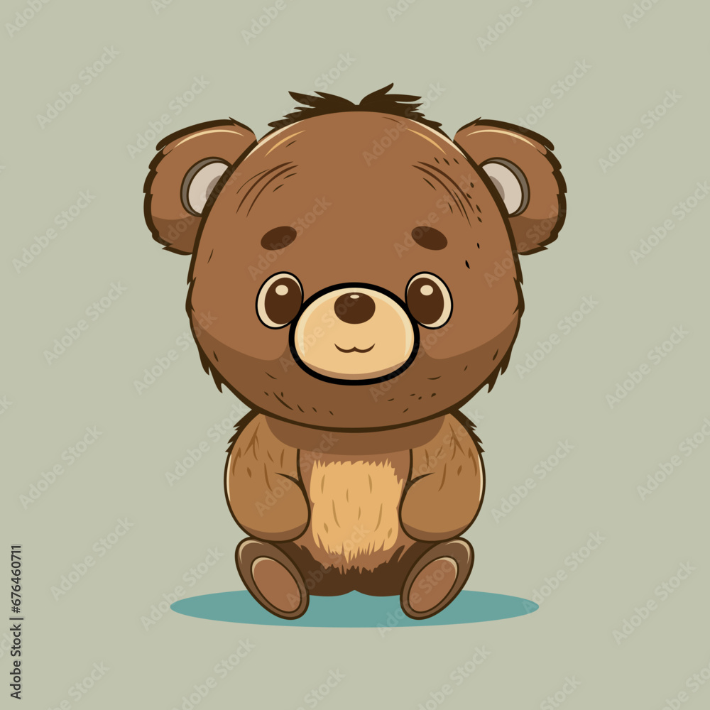 Little teddy bear character isolated on white background Vector illustration Little teddy bear character isolated on white background Vector illustration