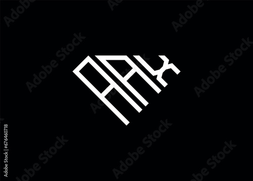 Modern letter A A X diamond shape logo And initial monogram A A X letter logo vector template