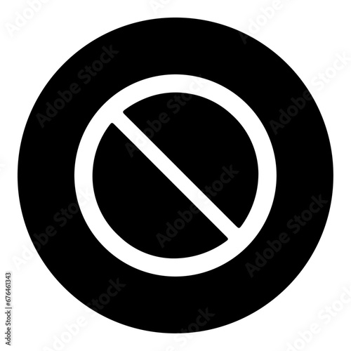 Free Download A no parking sign in the center. Isolated white symbol in black circle. Vector illustration on white background - GFXLoad