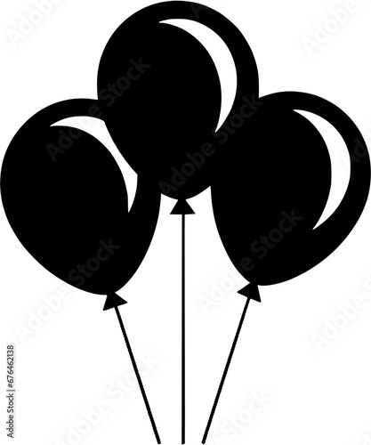 Celebration Balloons Vintage Outline Icon In Hand-drawn Style