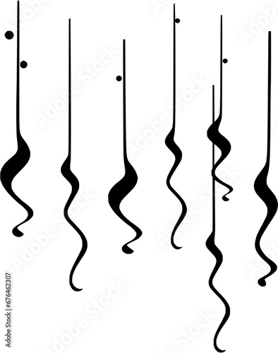 Party Streamers Vintage Outline Icon In Hand-drawn Style