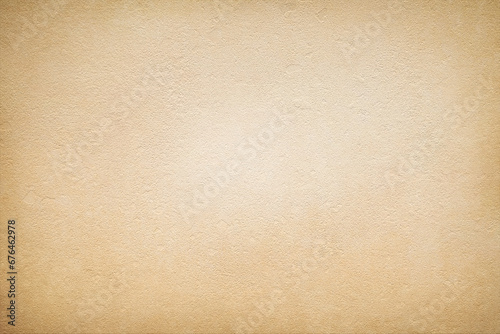 Texture of brown polished concrete background. Light pastel wallpaper with rough cement texture. Empty grunge wall concept or floor backdrop. Abstract surface mockup. Top view, close up, copy space