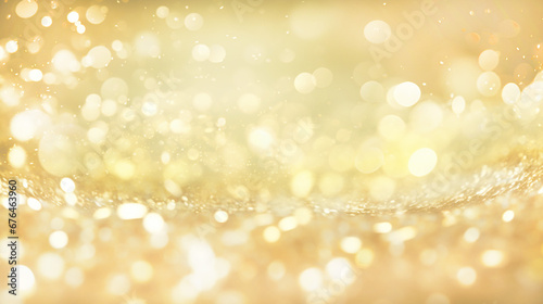 Abstract background with particles gold glitter. Festive, Christmas design.