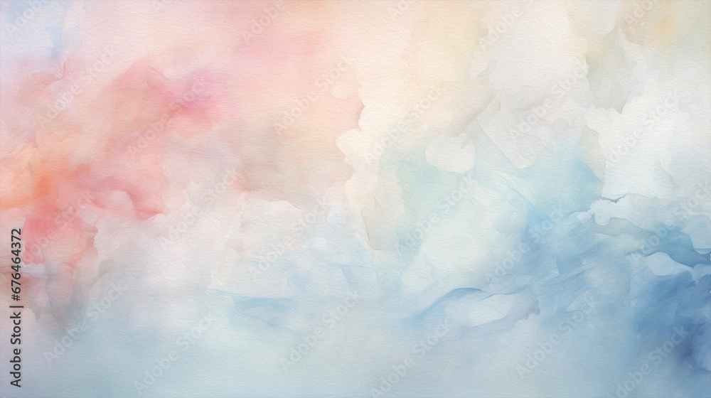 Fototapeta premium Watercolor Serene Light Blue and Pink Background – Abstract Art for Creative Projects, Web Design, and Relaxing Décor