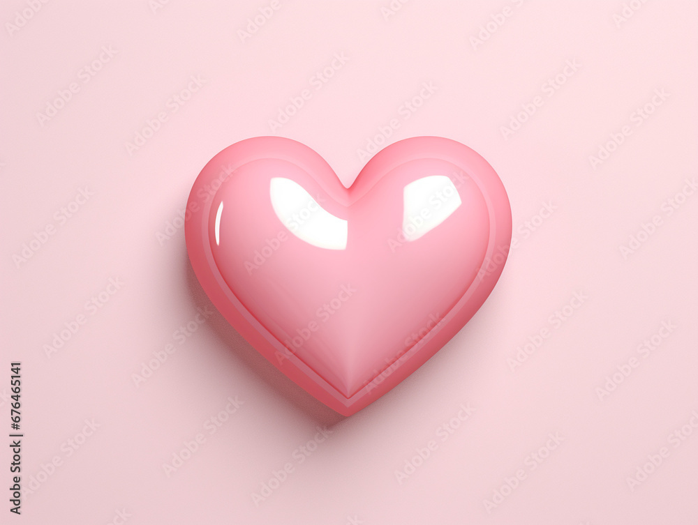 pink lacquered heart, Ai generation