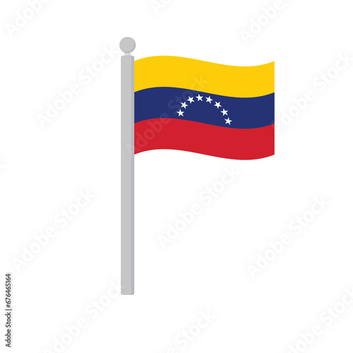 Flag of Venezuela on flagpole isolated Free Download Flag of Venezuela on flagpole isolated - GFXLoad