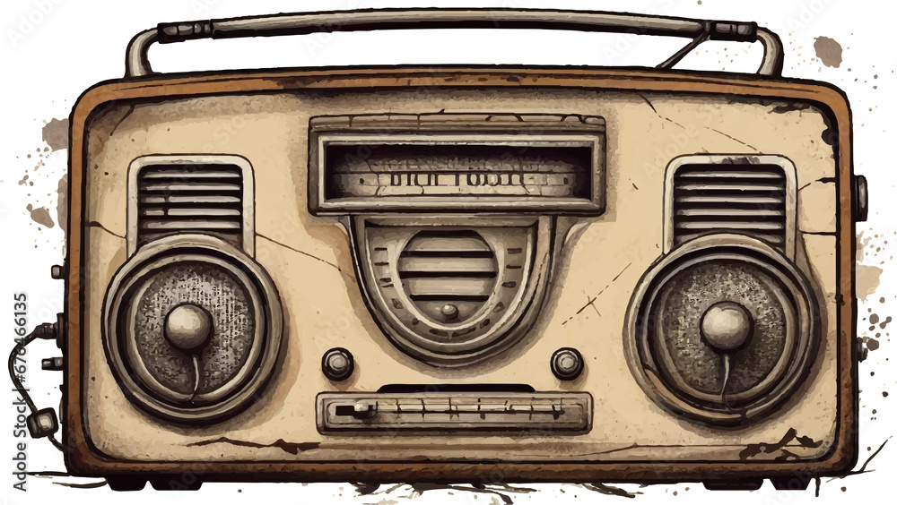 Fototapeta premium Rust old Radio Vintage