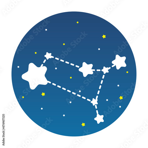 Isolated gemini star constellation zodiac symbol Vector