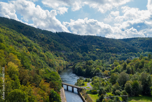 Fluss Eder Hessen von oben 