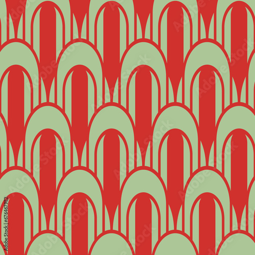 Cardinal red and sage green abstract pattern background, a modern seamless pattern or repeating pattern illustration.