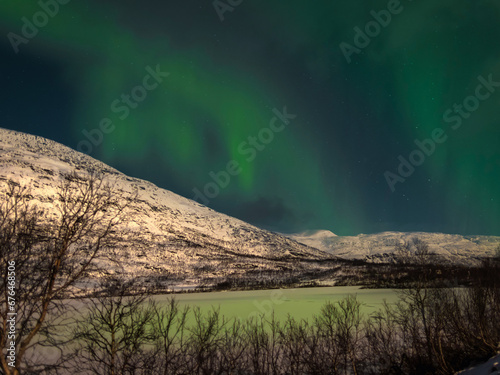 The Aurora above the mountains of Narvik