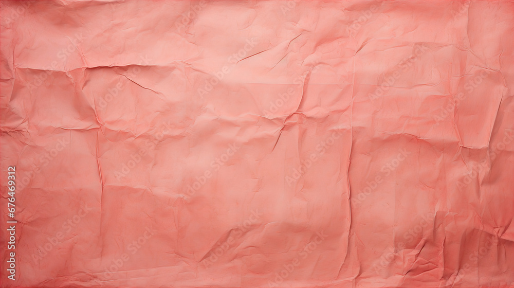 Fototapeta premium creased and wrinkled, red paper background