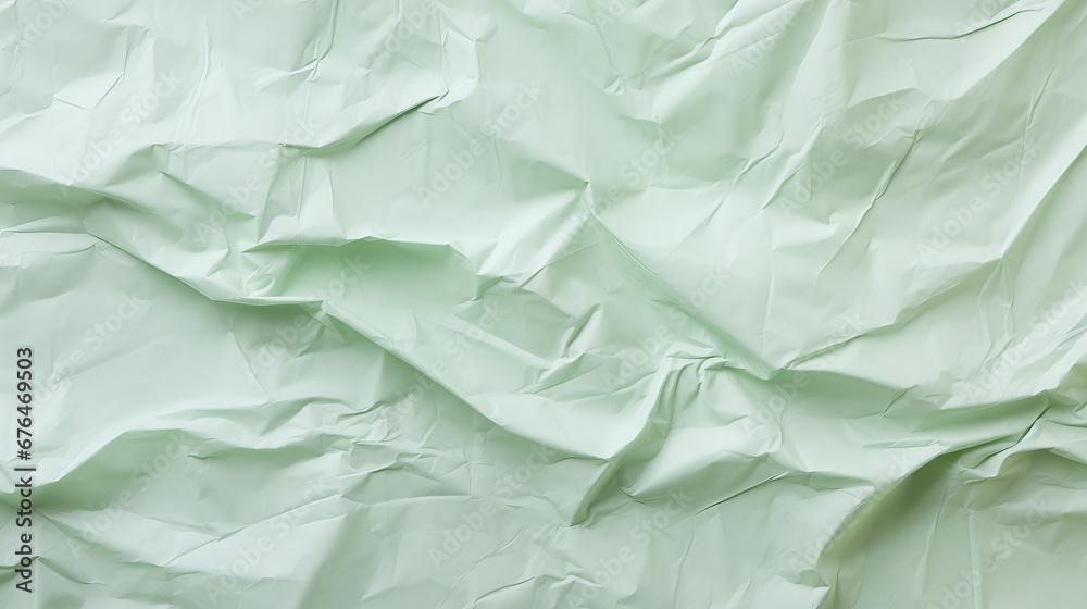 Obraz premium crumpled light green paper background
