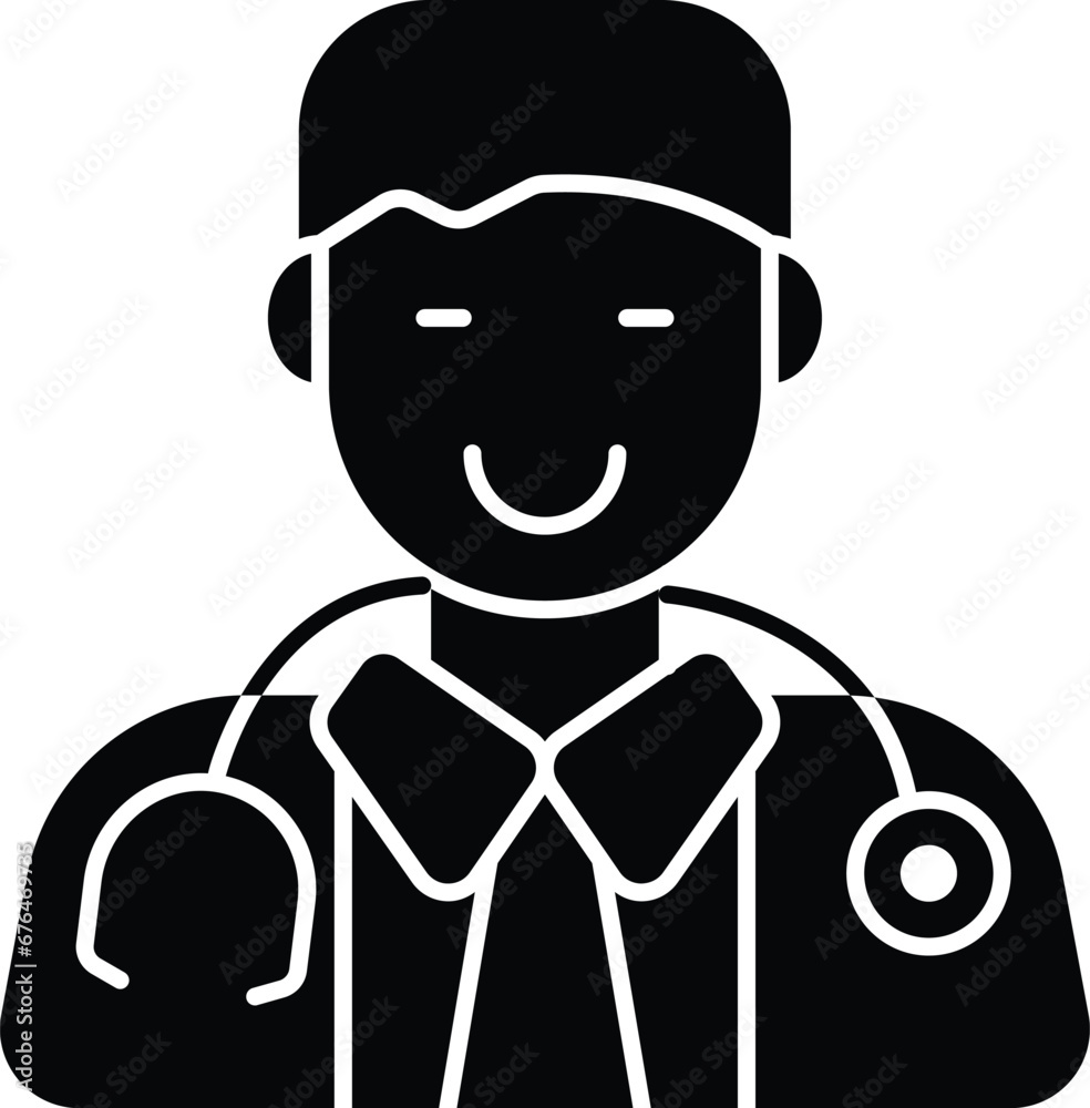 doctor glyph icon design style doctor glyph icon design style