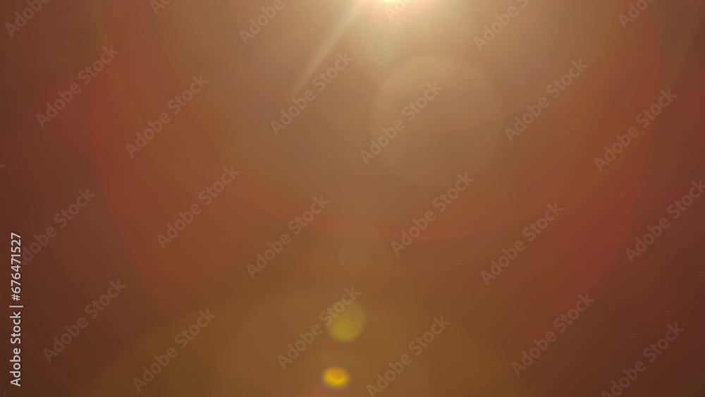 Real flare lens that is easy to use in blend or overlay modes. The side yellow light shines, creating a colorful reflection of a red and pink halo. Light transition, prism effect, light leakage.
