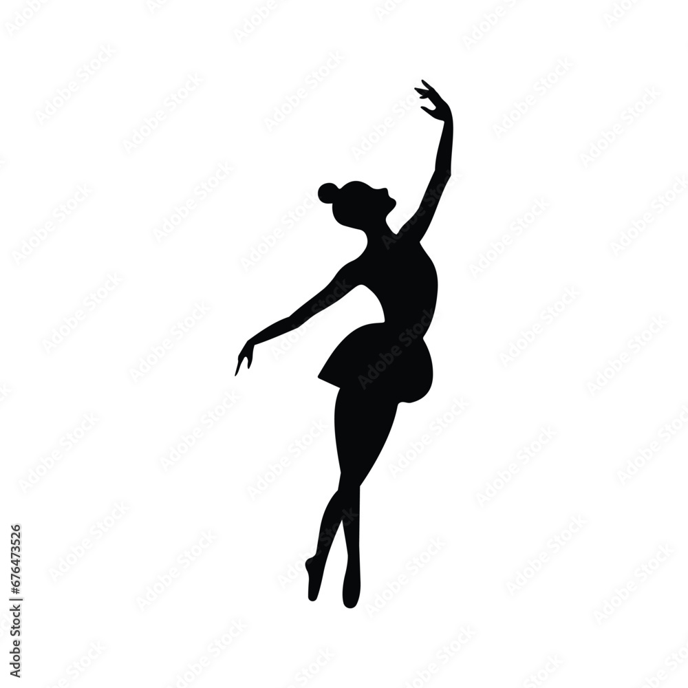Silhouetted Ballet Beauty: Enigmatic Image of a Ballerina in Timeless Dance, Expressing Poise and Artistry, Perfect for Your Creative Endeavors