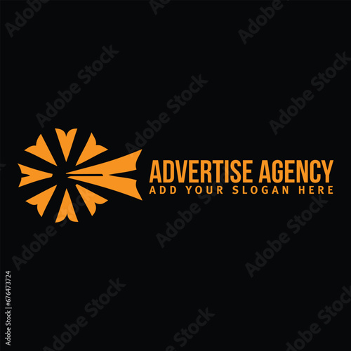 advertisement agency logo design vector