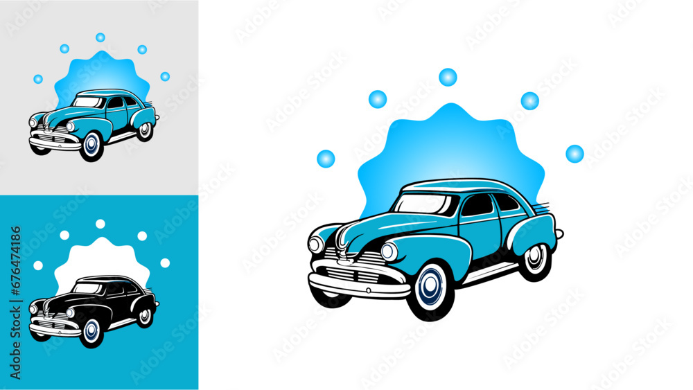 car wash icon vector, Carwash logo