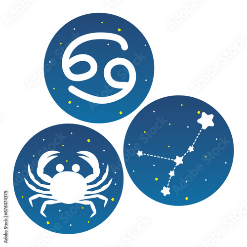 Set of star constellations and zodiac signs Vector
