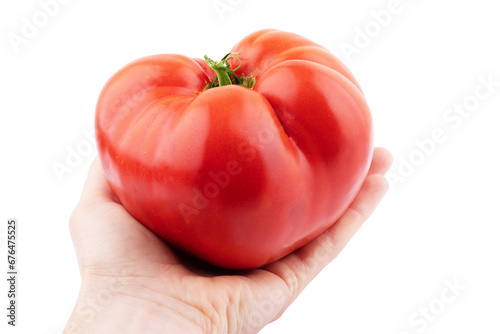 Fresh red tomato isoated on white