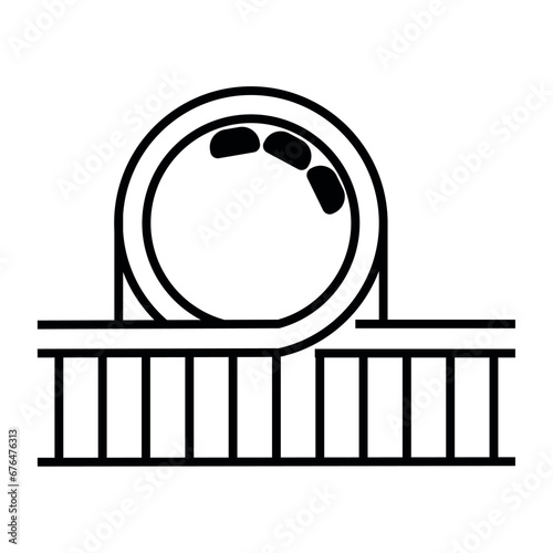 Isolated rollercoaster amusement park icon Vector