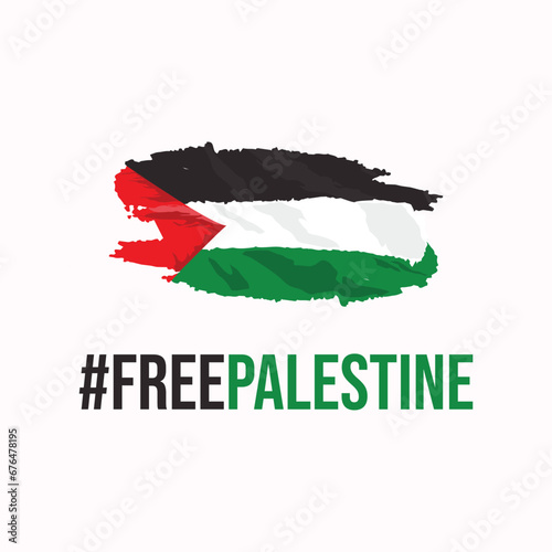 palestine flag vintage logo vector minimalist illustration design, nation flag of palestine logo design