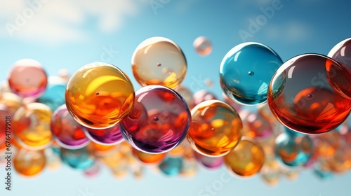 Colorful bubbles background.