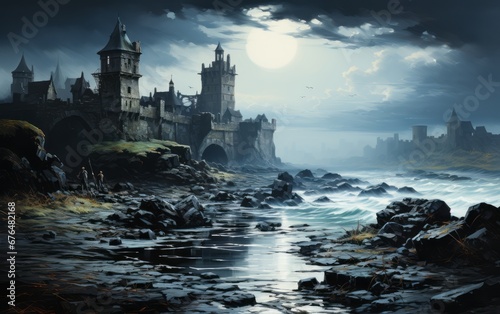 a castle from the dark fantasy world