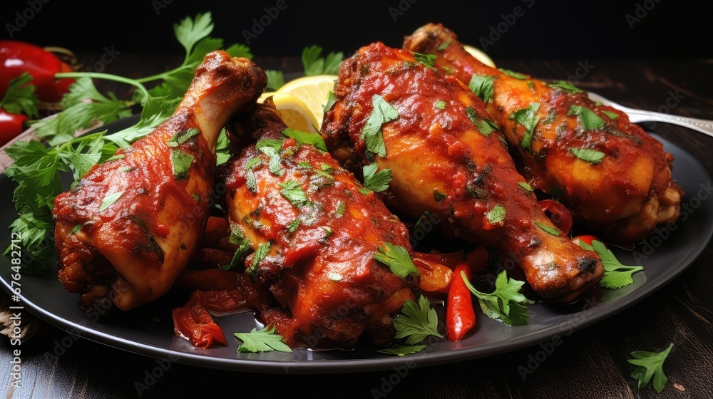 Naklejka premium Delicious fried chicken