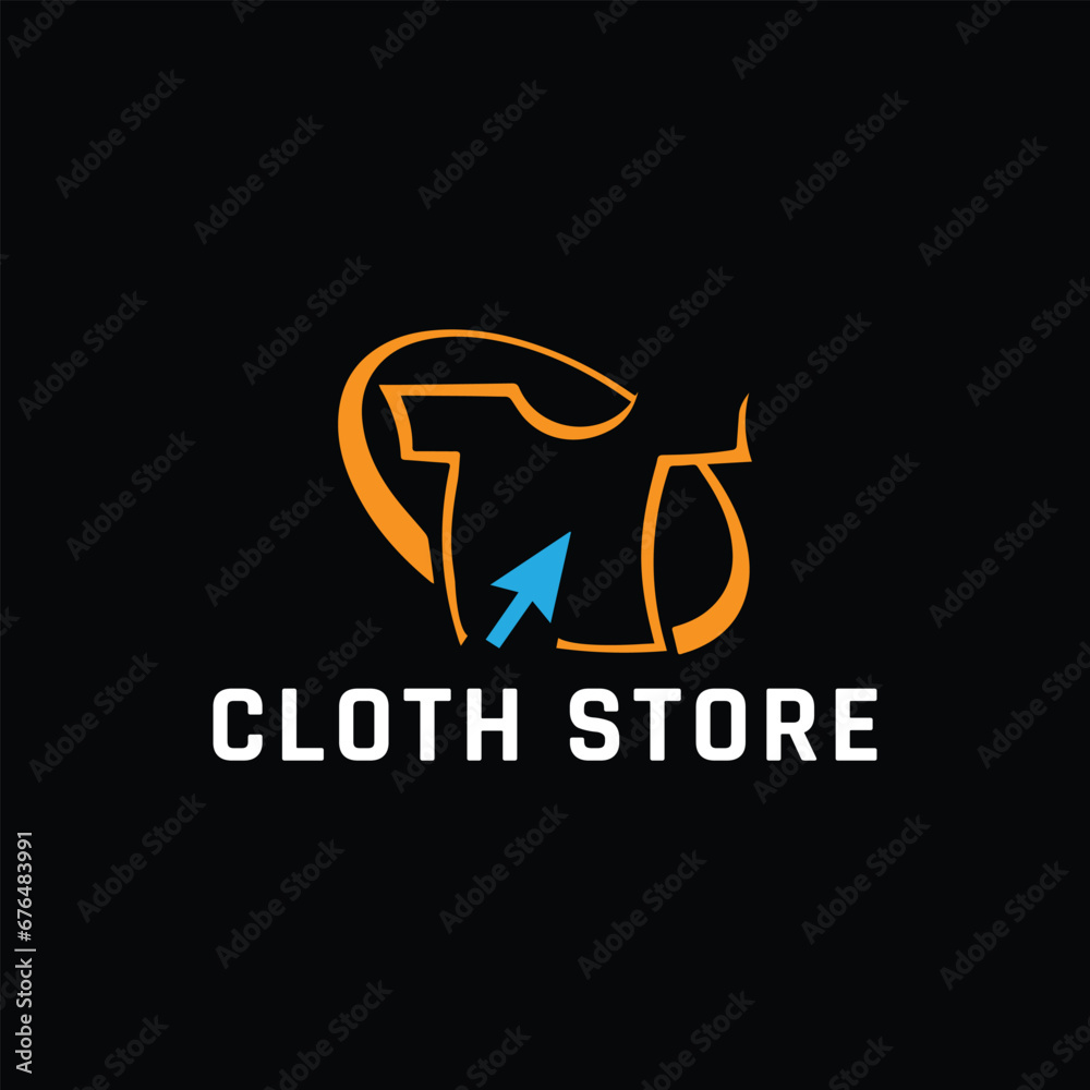 clothing fashion store logo design vector
