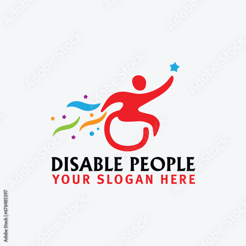 disable people logo design vector