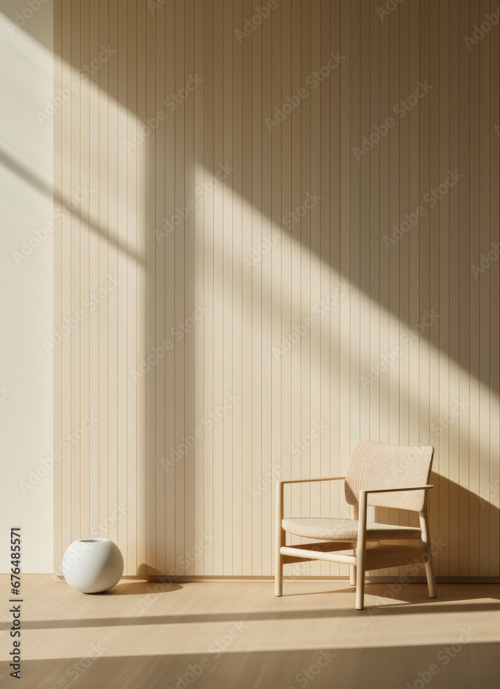 Modern interior with a chair. Professional design idea. Modern interior with a chair. Professional design idea.