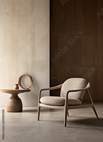 Modern interior with a chair. Professional design idea.