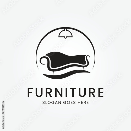 furniture logo icon design vector illustration template