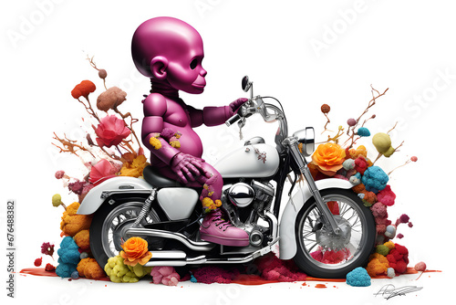 Doll in Blooms and Colors AI generated photo
