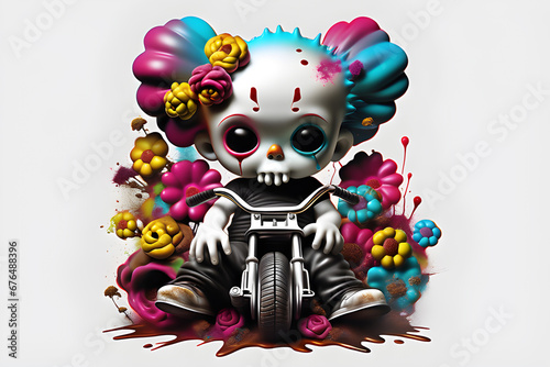 Doll in Blooms and Colors AI generated photo
