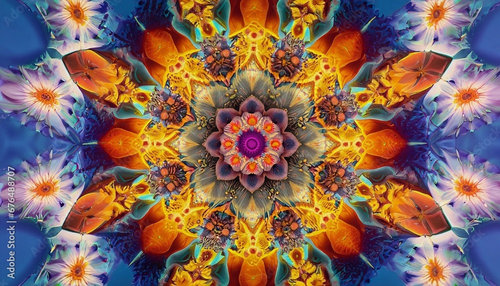 abstract kaleidoscope background suitable for cover