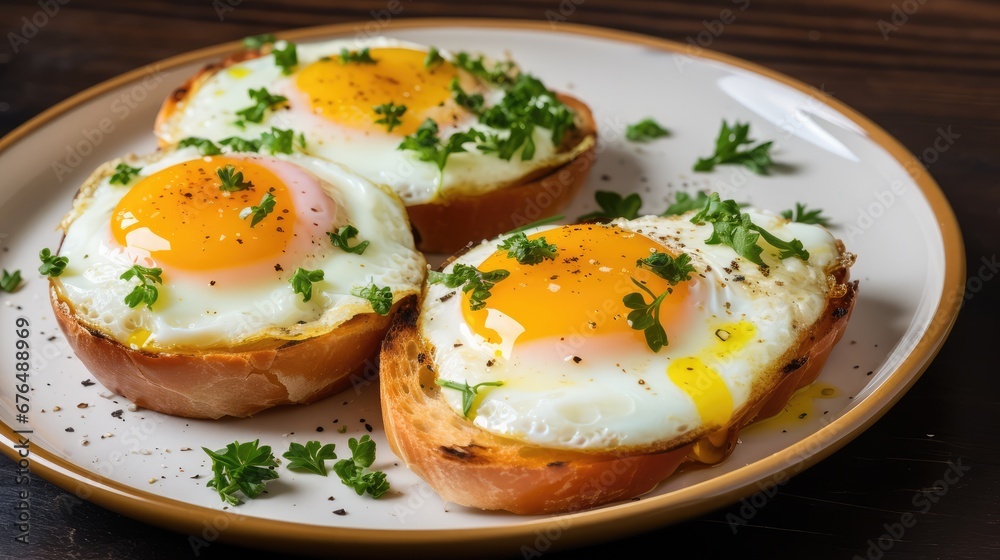 Eggs on English muffins sandwich Eggs on English muffins sandwich