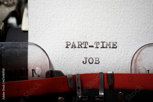 Fotografie Part-time job phrase