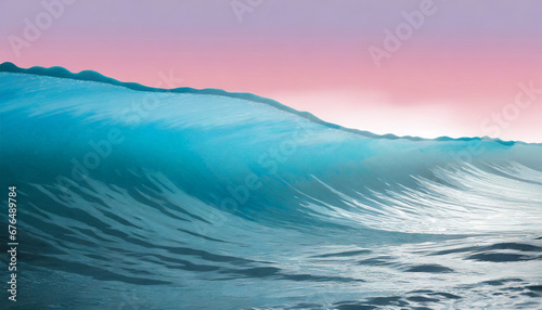 blue pink sunset ocean wave banner isolated transparent png graphic resource as background for ocean sea water wave illustration