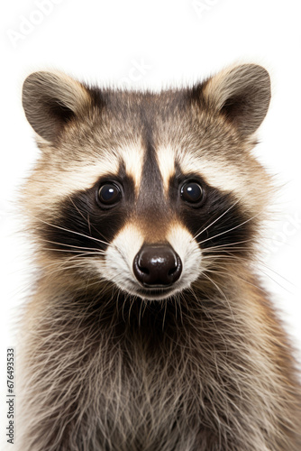 Funny raccoon on white background © Veniamin Kraskov